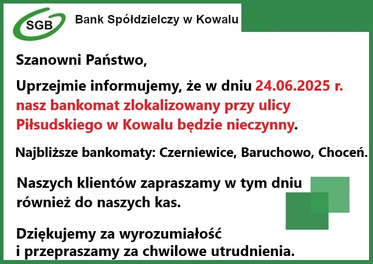 Bankomat nieczynny